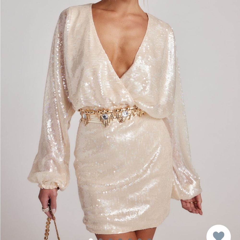 Studio Pearl Sequin Mini Dress